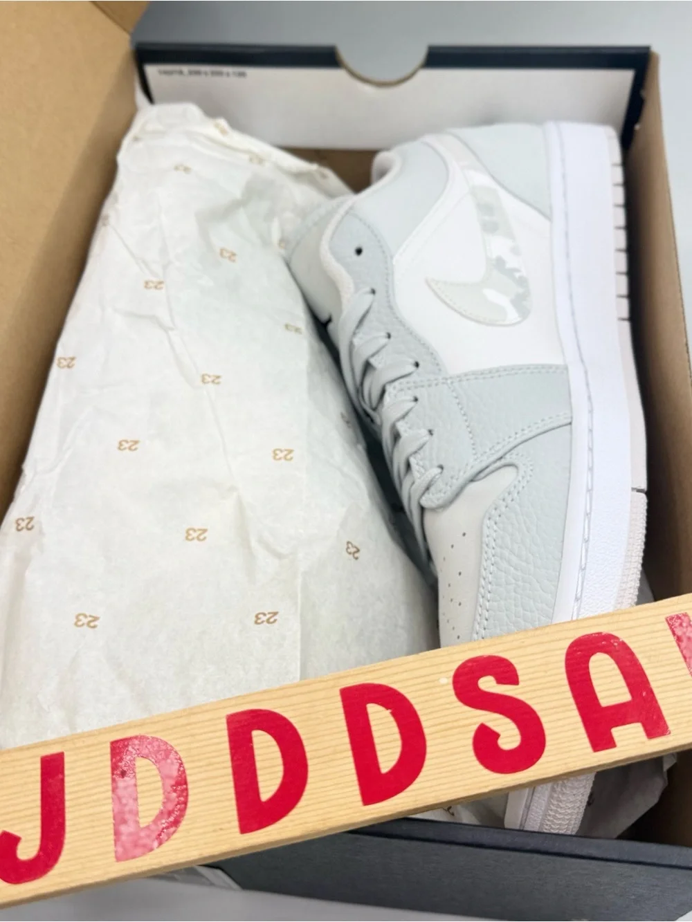 Nike Air Jordan 1 Low White Camo 2021 White Neutral Grey Men’s Size 13 NIB  New